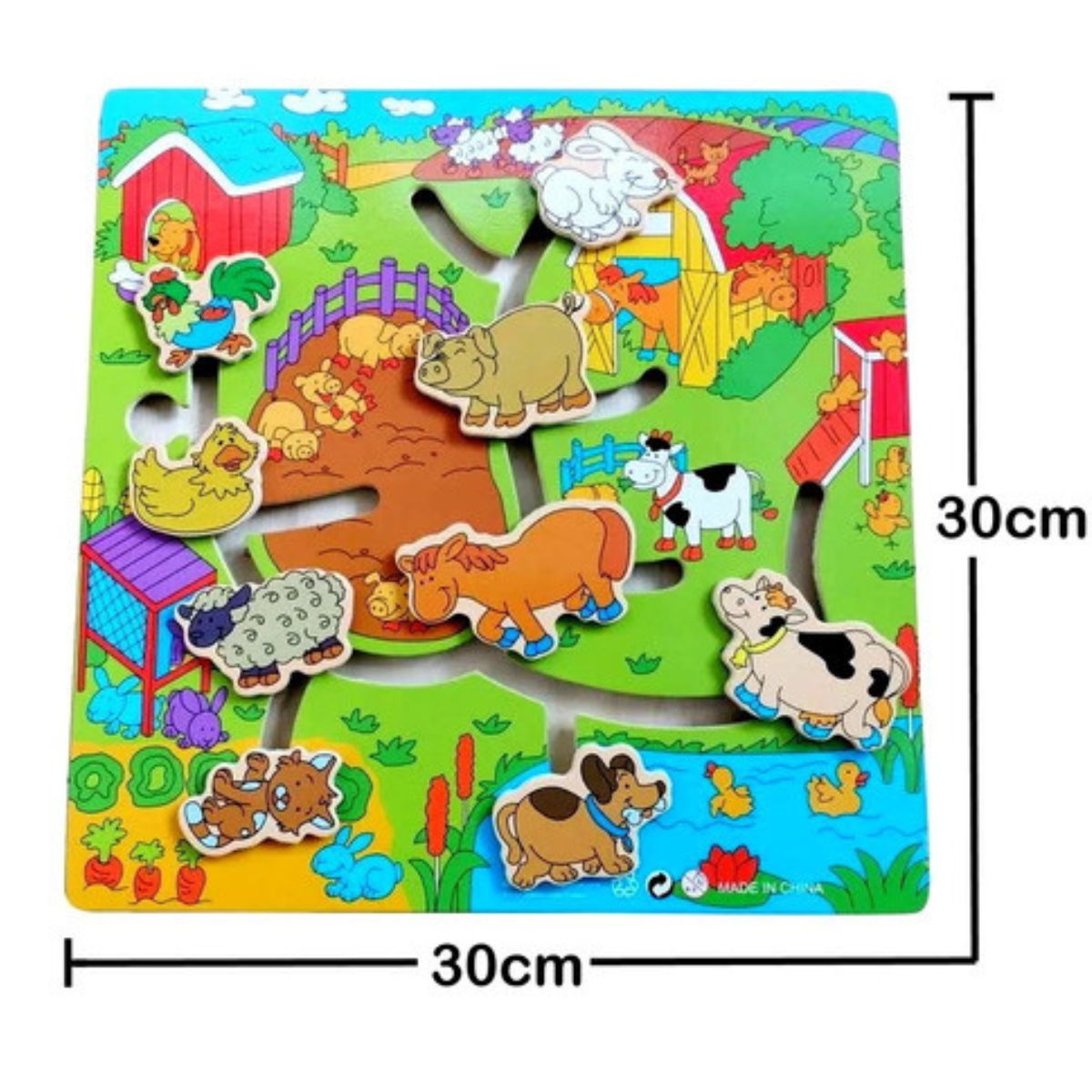 Kit Aprenda Brincando Animais Da Fazenda - DM Toys + Chicken Movida Á Corda - Ark Toys Kit Aprenda Brincando Animais Da Fazenda - DM Toys + Chicken Movida Á Corda - Ark Toys